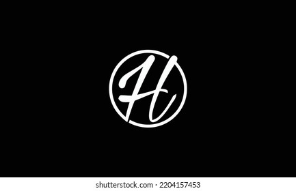 Alphabet letter icon logo HL, H