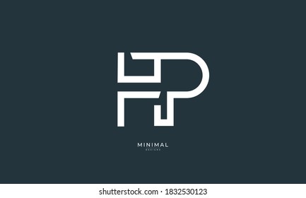 Alphabet letter icon logo HP
