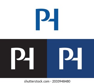 Alphabet letter icon logo HP design