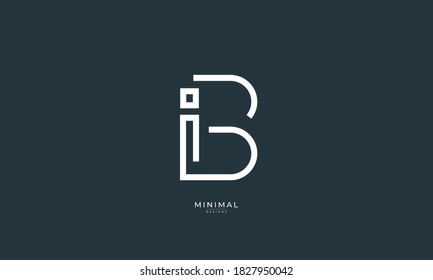 Alphabet Letter Icon Logo IB