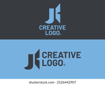 Alphabet letter icon logo J, K, JK, KJ