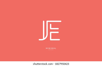 Alphabet letter icon logo JE