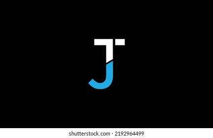  Alphabet letter icon logo JT, TJ