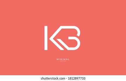 Alphabet letter icon logo KB