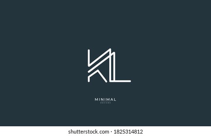 Alphabet Letter Icon Logo KL