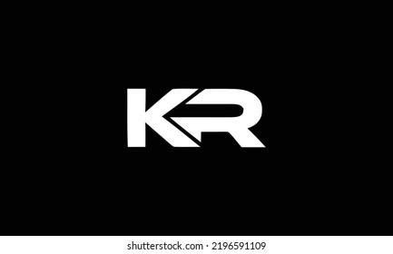  Alphabet letter icon logo KR 