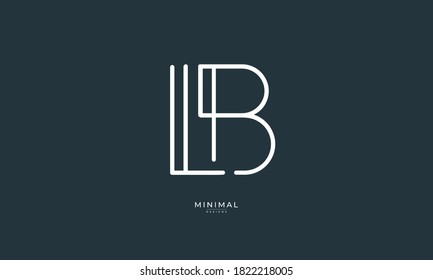 Alphabet letter icon logo LB