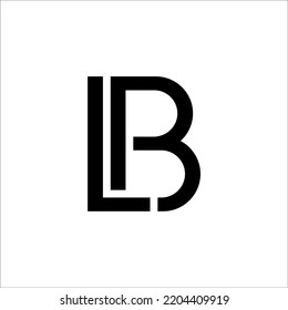 Alphabet letter icon logo LB or BL