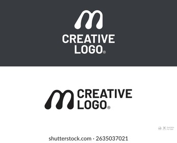 Alphabet letter icon logo M