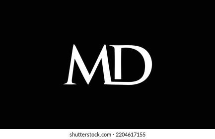 Alphabet Letter Icon Logo Md Stock Vector (Royalty Free) 2204617155 ...