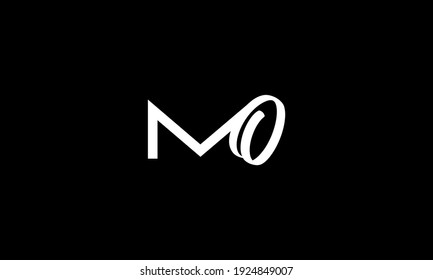 Alphabet letter icon logo MO