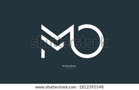 Alphabet letter icon logo MO Foto stock © 