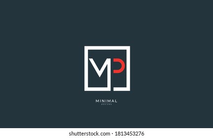 Alphabet letter icon logo MP