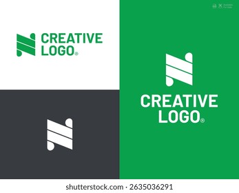 Alphabet letter icon logo N