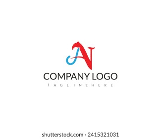 Alphabet letter icon logo NA