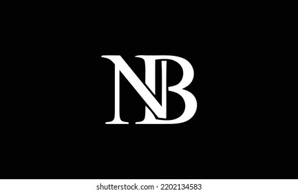  Alphabet letter icon logo NB 