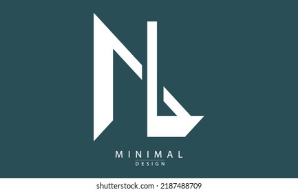 Alphabet letter icon logo NL