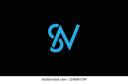  Alphabet letter icon logo NS or SN 