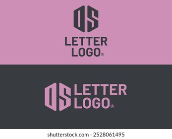 Alphabet letter icon logo O, S, OS, SO