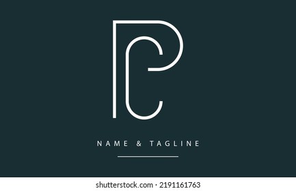 Alphabet Letter Icon Logo Pc Stock Vector (Royalty Free) 2191161763 ...