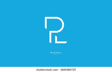 Alphabet letter icon logo PL