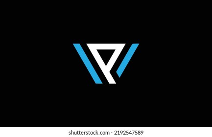  Alphabet letter icon logo PW, WP