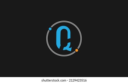 Alphabet letter icon logo Q