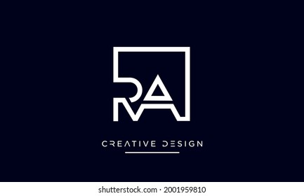 Alphabet letter icon logo RA or AR	