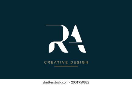 Alphabet letter icon logo RA or AR	