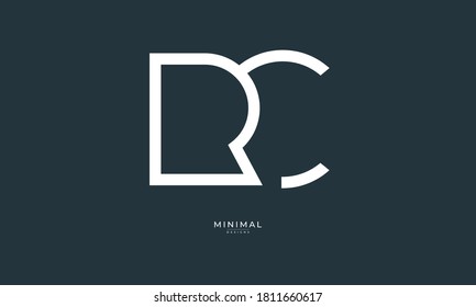 Alphabet letter icon logo RC