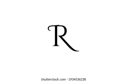 Alphabet letter icon logo RI