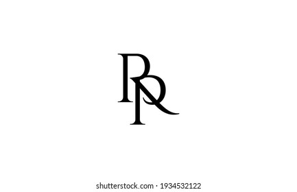 Alphabet letter icon logo RP