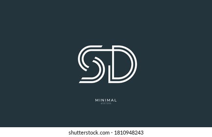 Alphabet letter icon logo SD