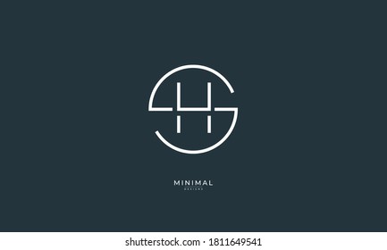 Alphabet Letter Icon Logo SH Or HS