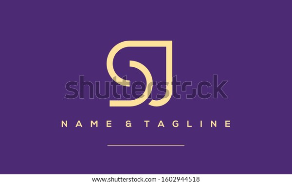 Alphabet Letter Icon Logo Sj Js 스톡 벡터(로열티 프리) 1602944518