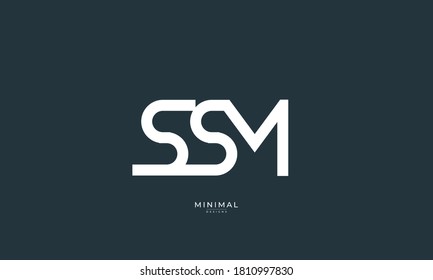 Alphabet letter icon logo SSM