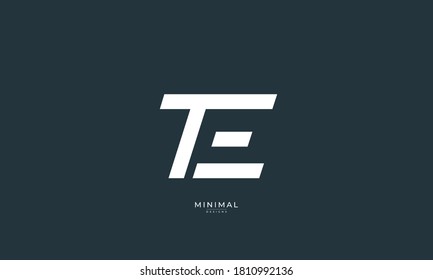 Alphabet Letter Icon Logo TE