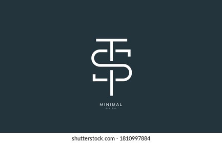 Alphabet letter icon logo TS or ST