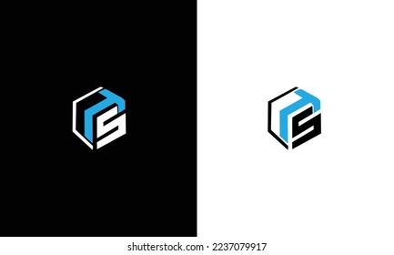Alphabet letter icon logo TS