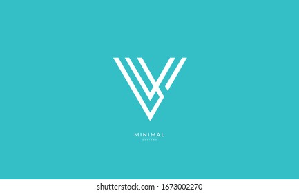 Alphabet letter icon logo V