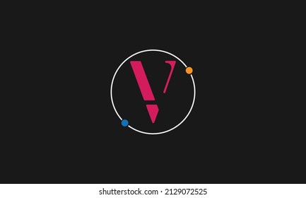 Alphabet letter icon logo V
