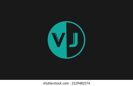 Alphabet letter icon logo VJ