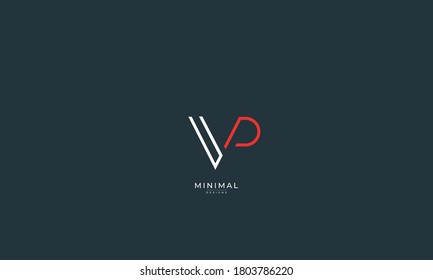 Alphabet letter icon logo VP