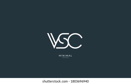 Alphabet letter icon logo VSC