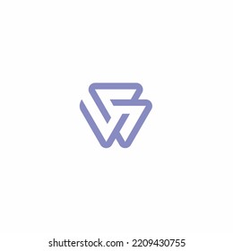 Alphabet letter icon logo WB
