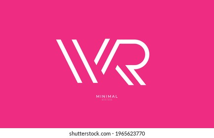 Alphabet letter icon logo WR