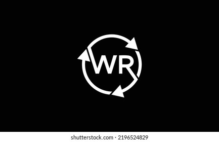  Alphabet letter icon logo WR 