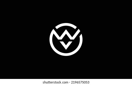  Alphabet letter icon logo WV 