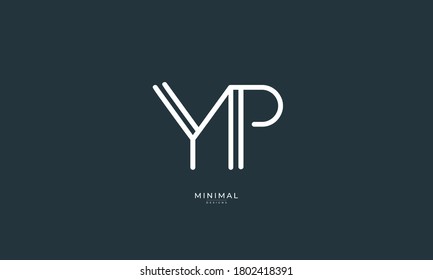 Alphabet letter icon logo YP