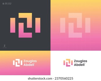 Alphabet letter icon logo Z